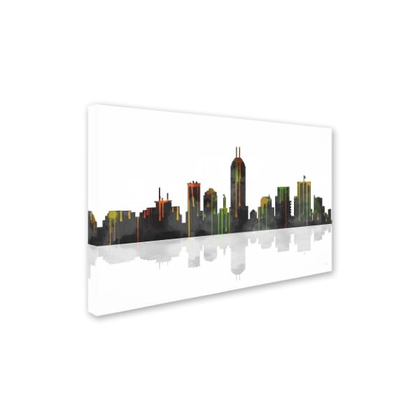 Marlene Watson 'Indianapolis Indiana Skyline' Canvas Art,22x32